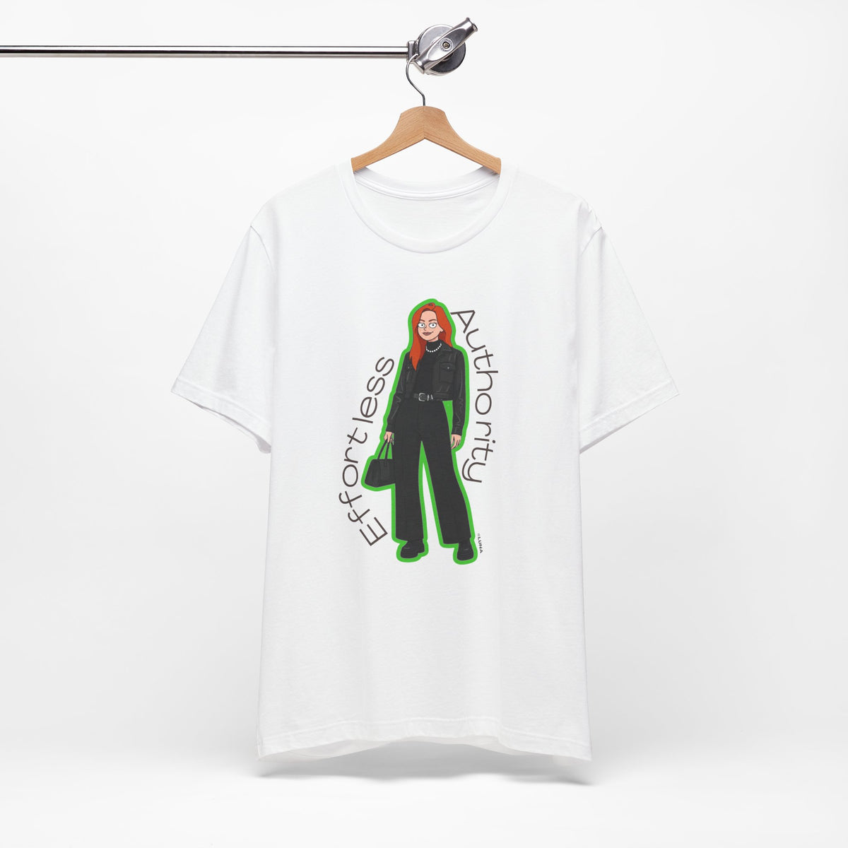 Effortless Authority Graphic Tee | All Black Power Fashion Shirt