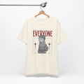 Not For Everyone Tee — Grayscale Cartoon Girl with Red Stars
