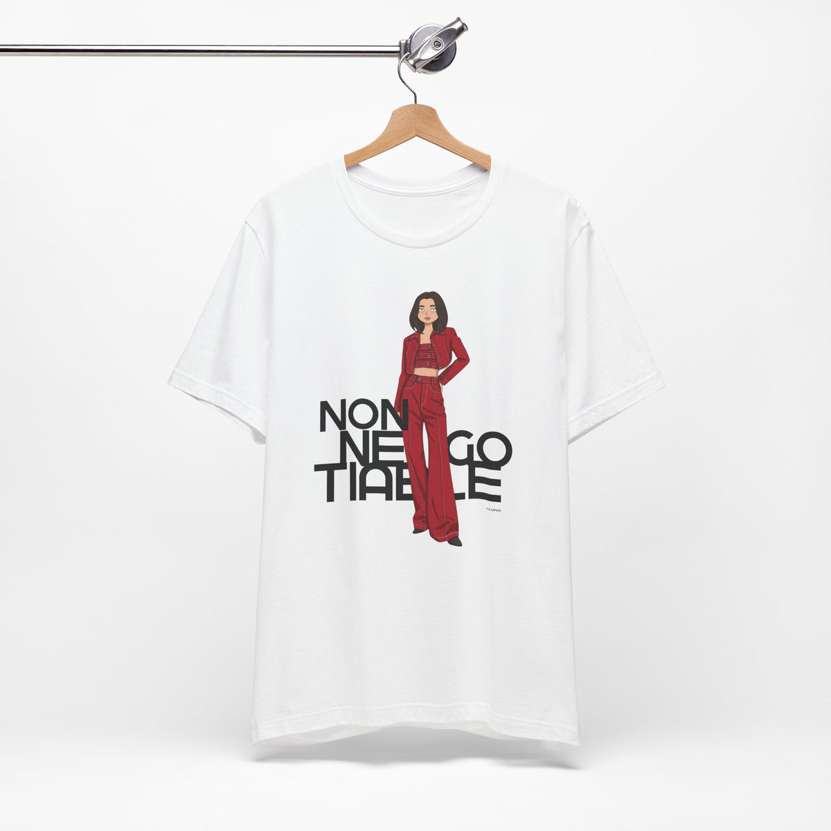 Non Negotiable Graphic Tee | Red Denim Set Streetwear Shirt