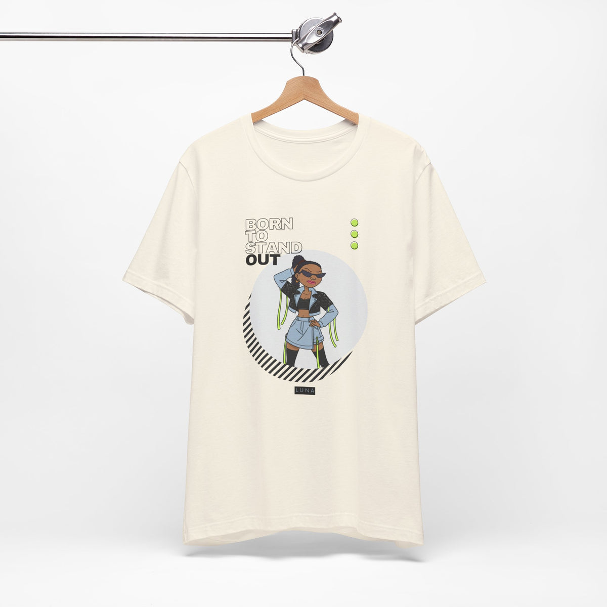 Born to Stand Out Graphic Tee – Bold Girl Illustration