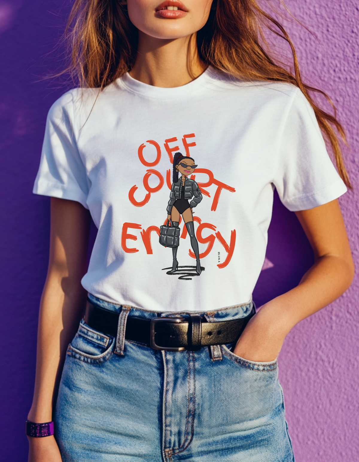 OFF COURT ENERGY Tee — Women's Power Street Style Graphic Tee