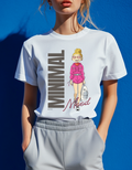 MINIMAL Mood Tee — Pink Streetwear Editorial T-Shirt
