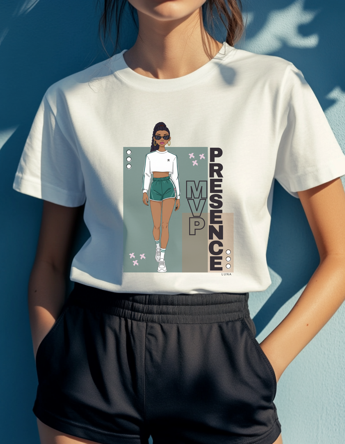 MVP Presence Tee — Sporty Editorial Women's Athletic T‑Shirt