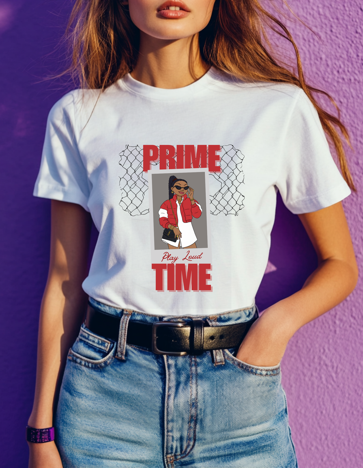 PRIME TIME "Play Loud" Tee — Varsity Streetwear Graphic Shirt