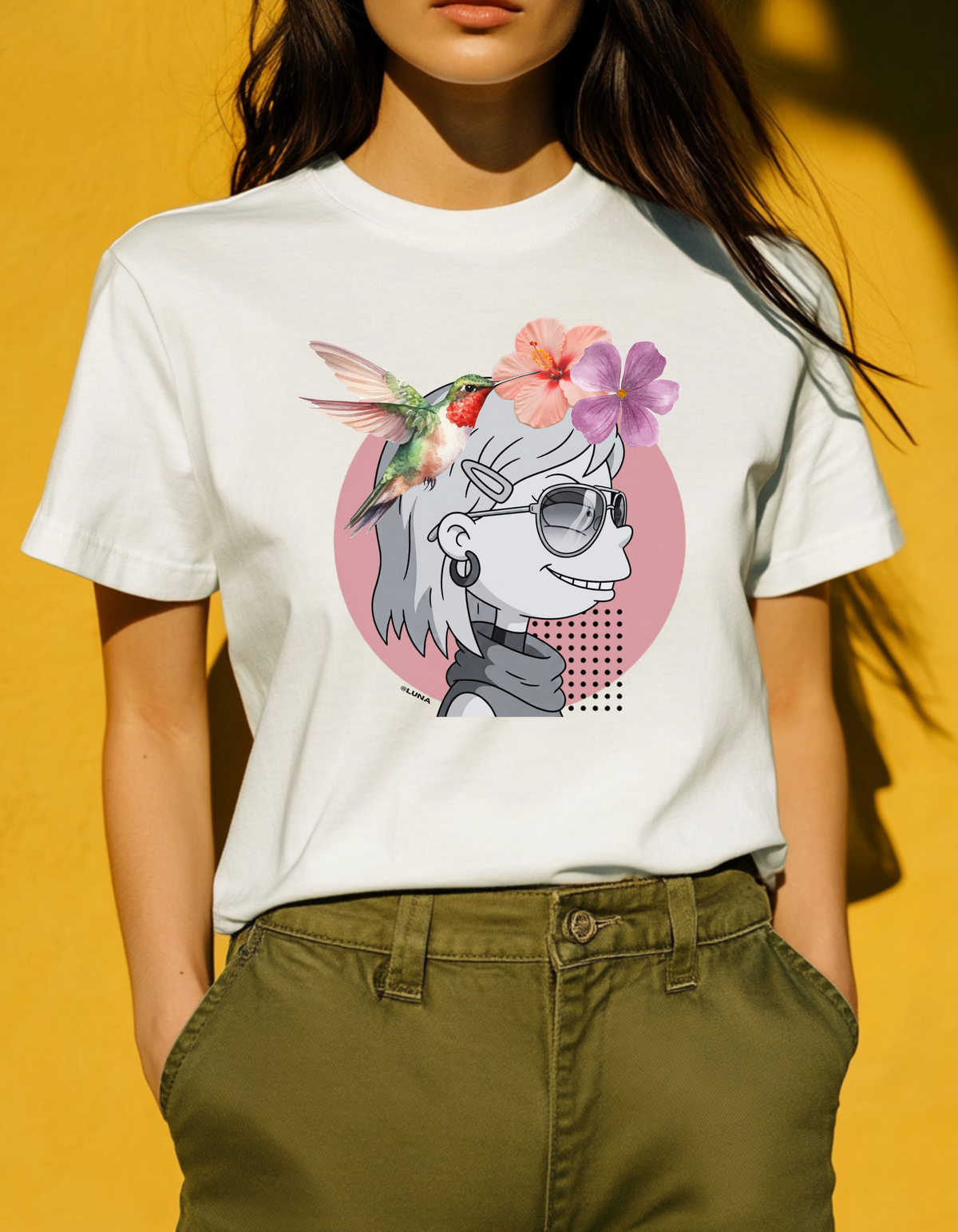 Hummingbird Bloom  - Editorial Fashion Graphic Tee