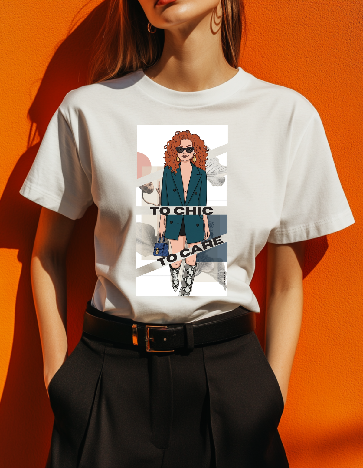 To Chic To Care Graphic Tee | Bold Statement Fashion Shirt