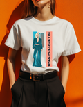 Unapologetic Graphic Tee | Teal Satin Suit Fashion Illustration Shirt