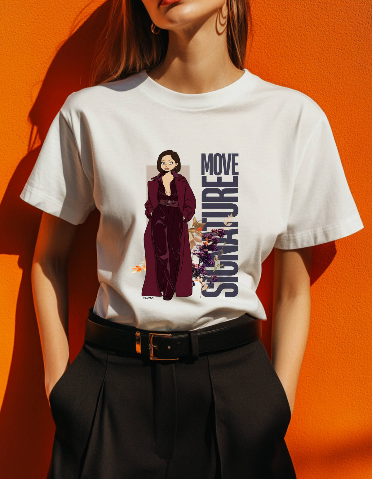 Signature Move Graphic Tee | Burgundy Fashion Graphic Tee