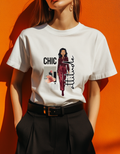 Chic Attitude Graphic Tee – Burgundy Fashion Girl Graphic Tee