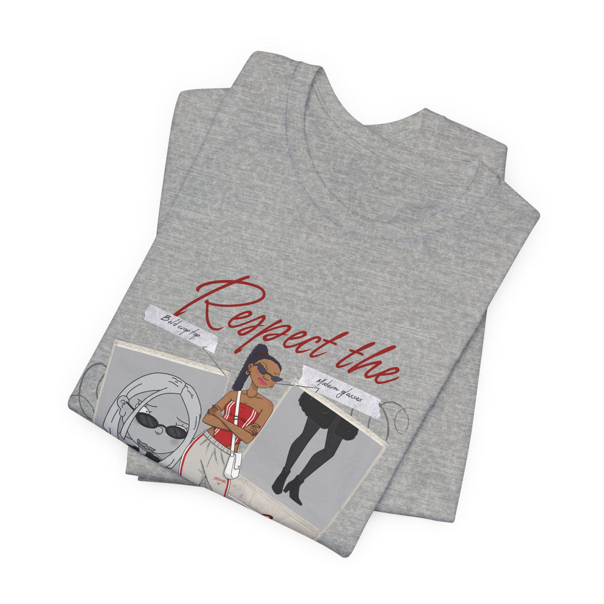 Respect the Aura Tee – Graphic Fashion Shirt with Chic Illustration