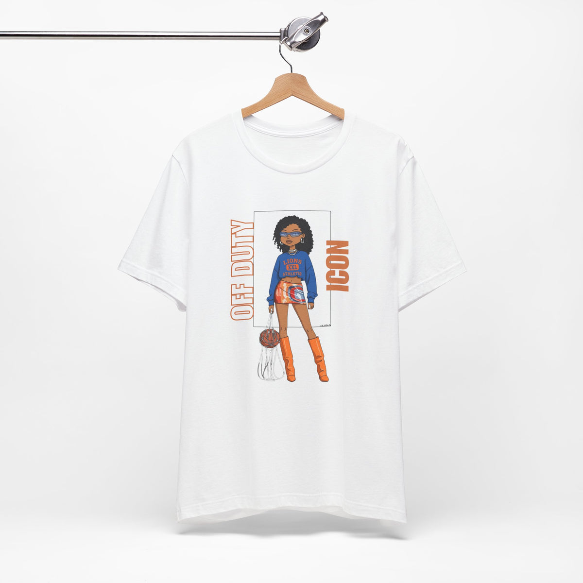 Off Duty Icon Graphic Tee | Sporty Chic Fashion Illustration Shirt