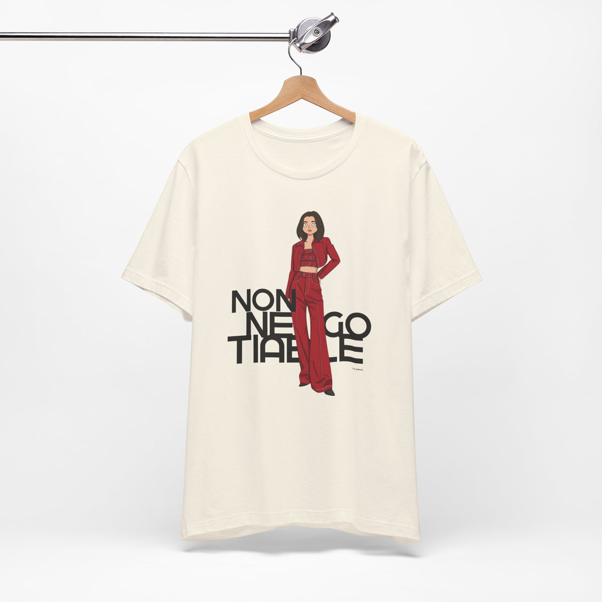 Non Negotiable Graphic Tee | Red Denim Set Streetwear Shirt