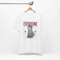 Not For Everyone Tee — Grayscale Cartoon Girl with Red Stars