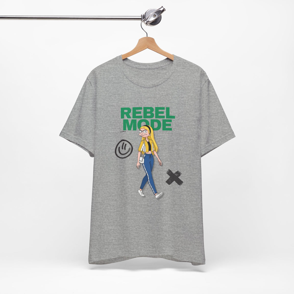 Rebel Mode Streetwear Graphic Tee – Cool Girl Urban Fashion Aesthetic Shirt