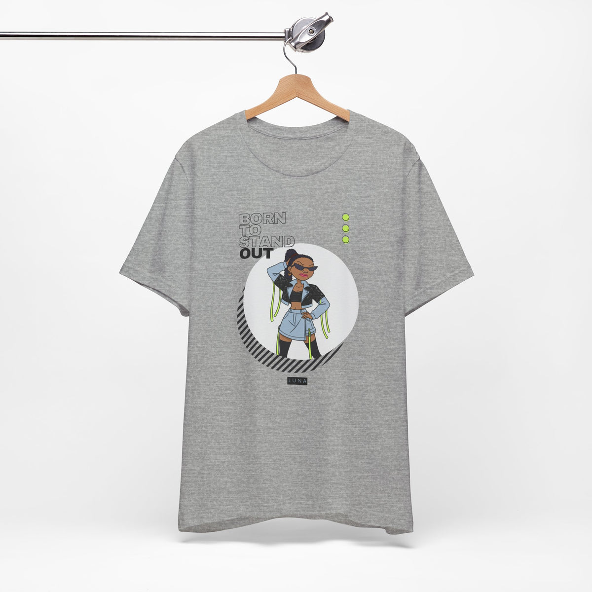 Born to Stand Out Graphic Tee – Bold Girl Illustration