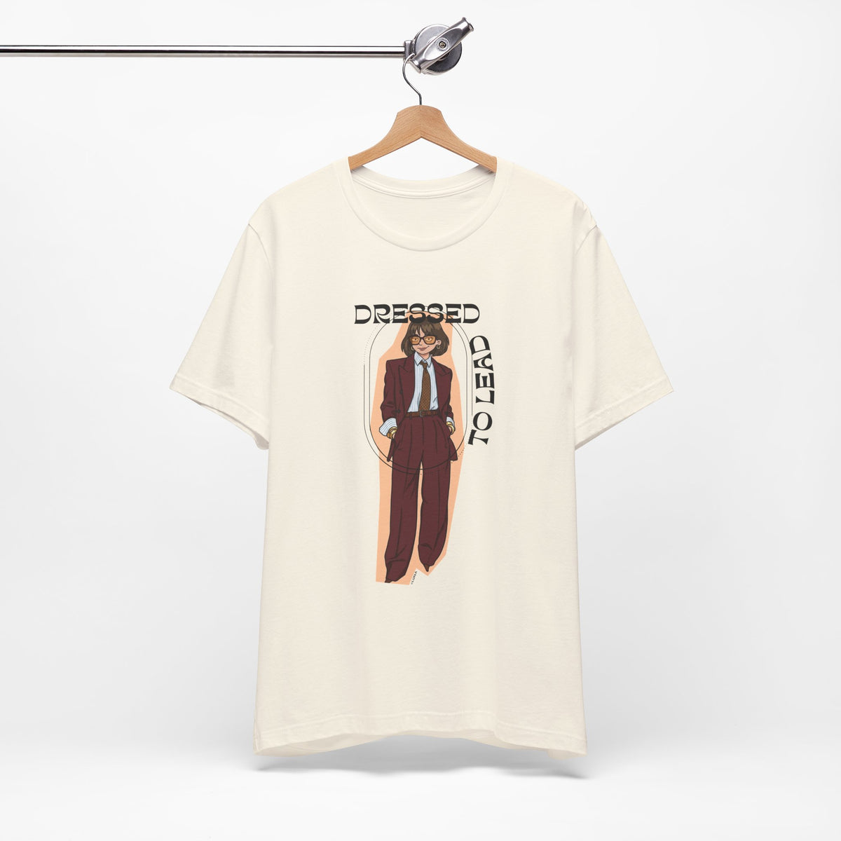 Dressed To Lead – Burgundy Suit Graphic Tee