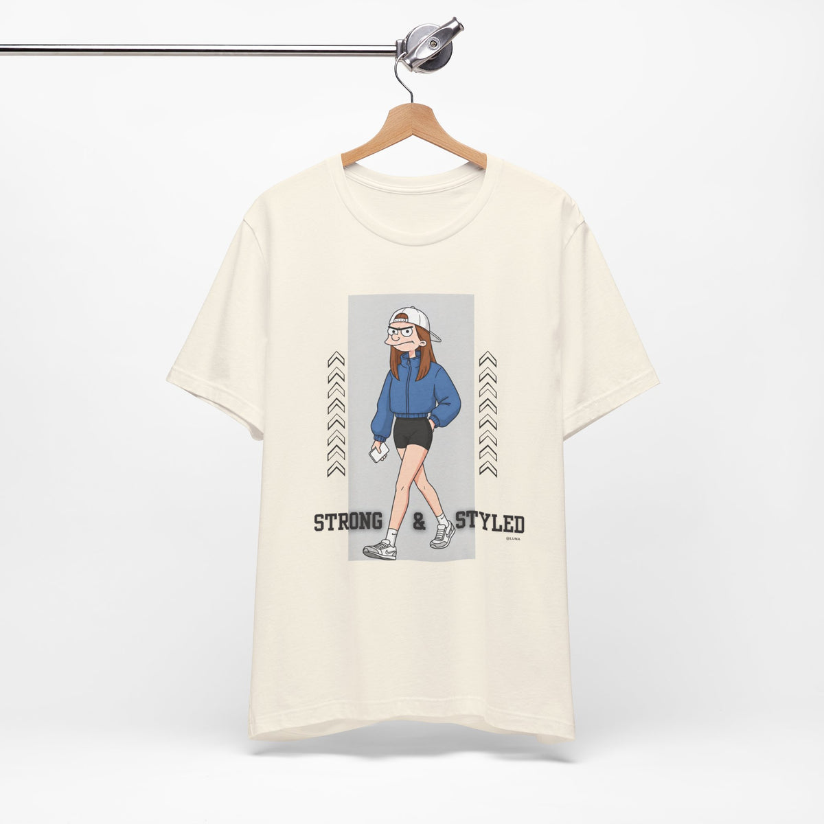 Athletic Tee — "Strong & Styled" Cartoon Walker Gym Shirt