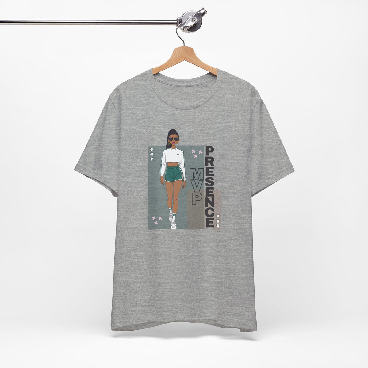 MVP Presence Tee — Sporty Editorial Women's Athletic T‑Shirt