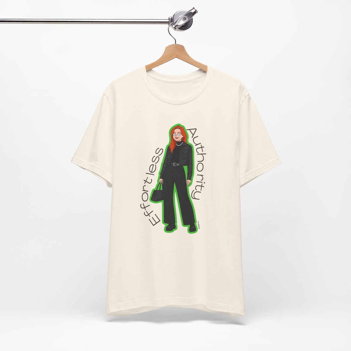 Effortless Authority Graphic Tee | All Black Power Fashion Shirt