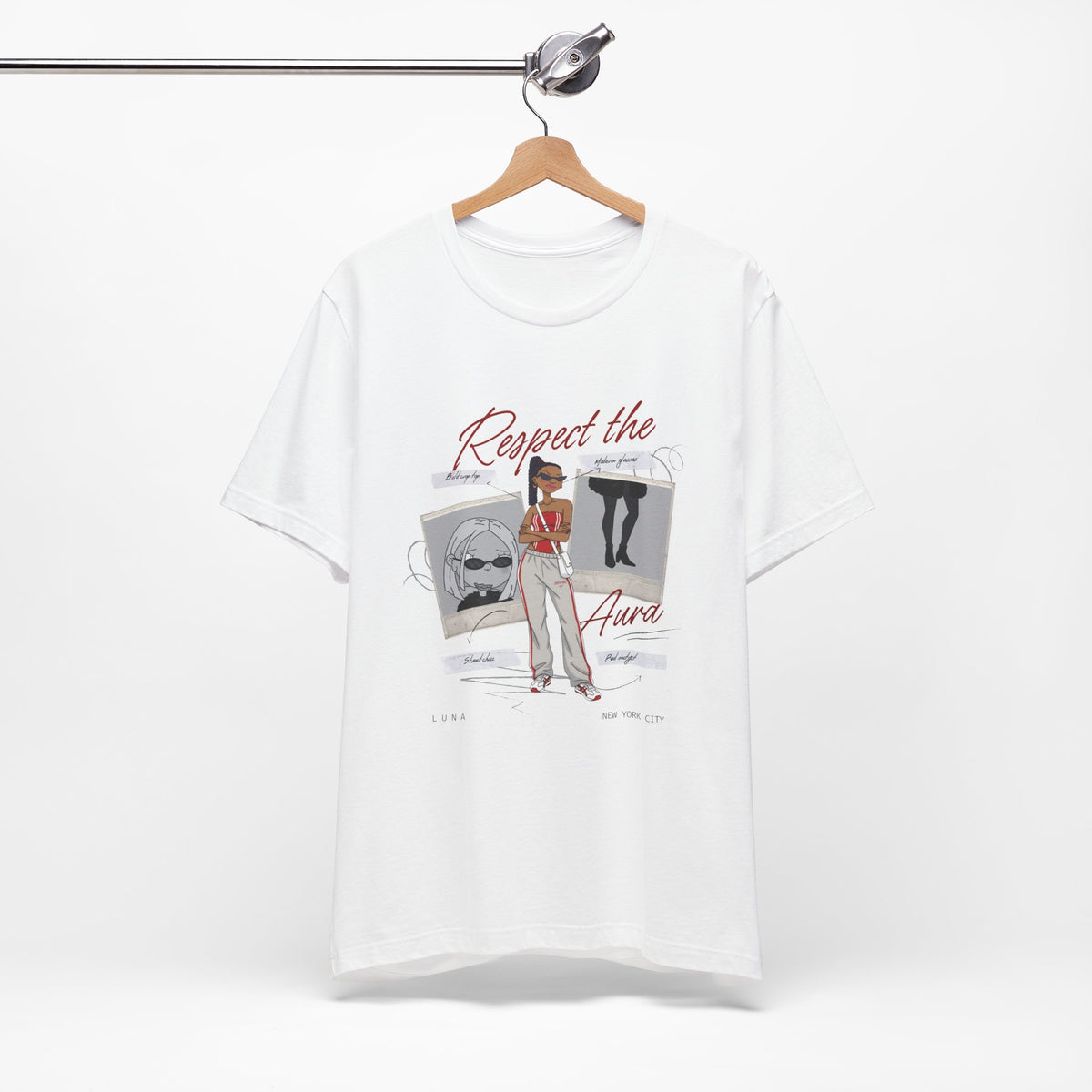 Respect the Aura Tee – Graphic Fashion Shirt with Chic Illustration