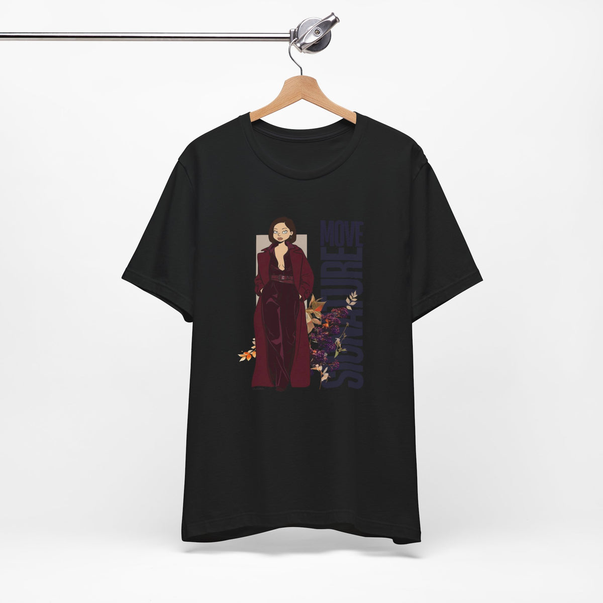 Signature Move Graphic Tee | Burgundy Fashion Graphic Tee